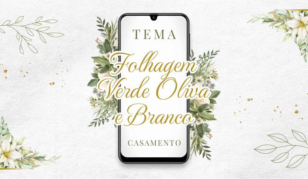 Folhagem Verde Oliva e Branco